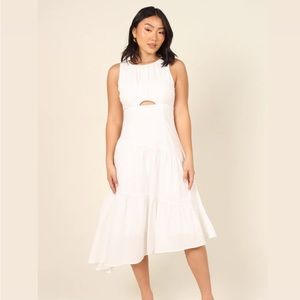 Petal & Pup White Midi Dress